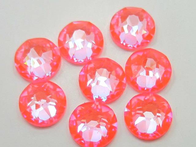 18 pcs. 30ss ELECTRIC ORANGE DeLITE FLATBACK European Rhinestones